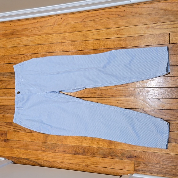 H&M ▪︎ Women's Mattress Ticking Blue & White Stripe Pants, Size 10, NWT - Picture 11 of 11